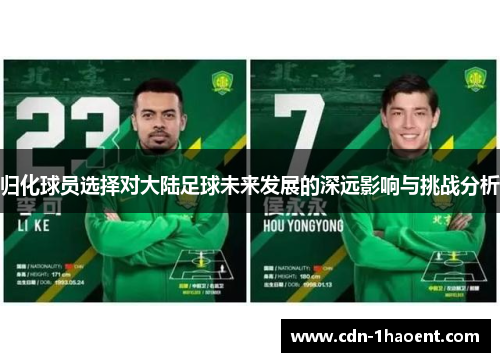 归化球员选择对大陆足球未来发展的深远影响与挑战分析